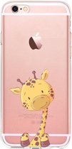 Apple Iphone  6 Plus / 6S Plus Transparant siliconen hoesje (Girafje)