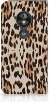 Motorola Moto E5 Play Uniek Standcase Hoesje Leopard