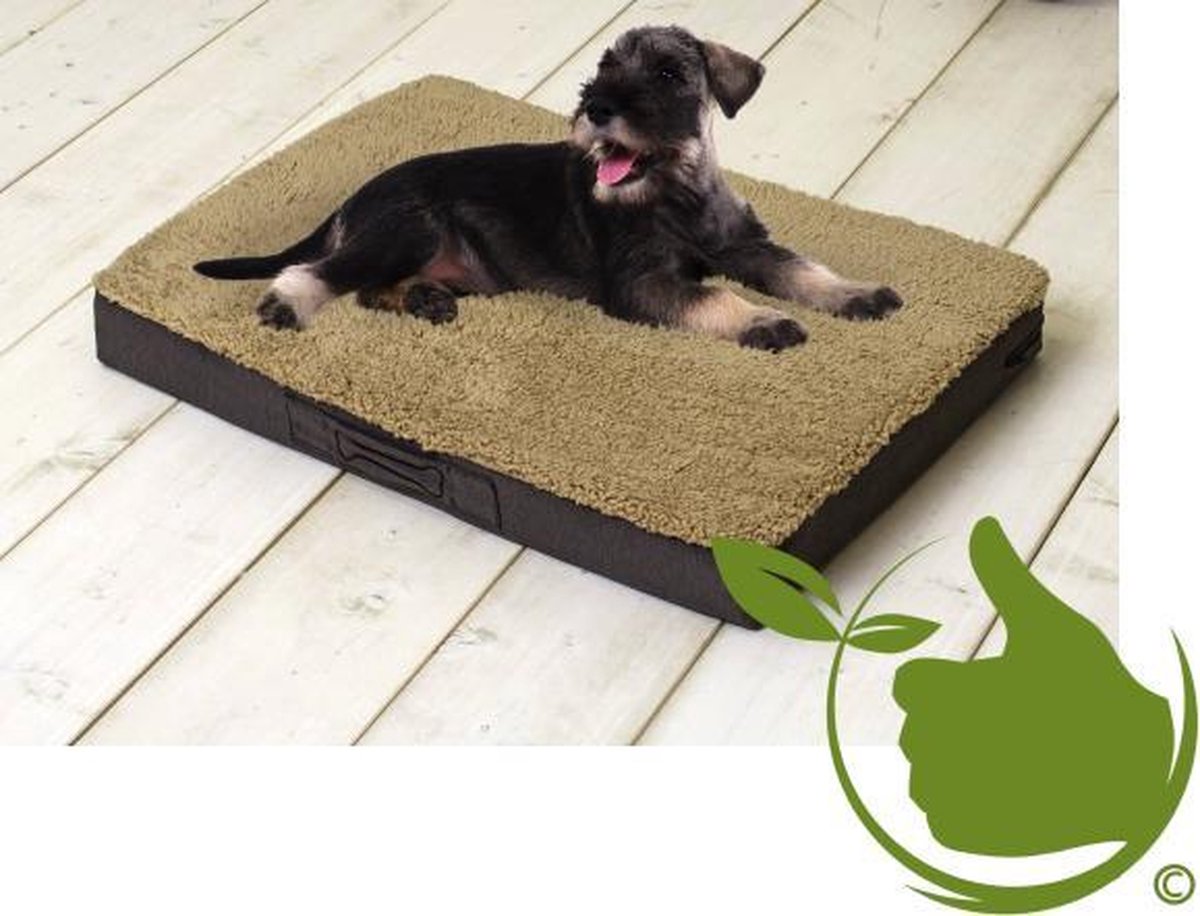 Orthopedisch Hondenkussen 120x72x10cm Bruin/Beige