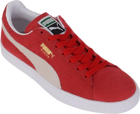 Puma Suede Classic+ Sportschoenen - Maat 41 - Unisex - rood/wit Puma Suede Classic+ Sportschoenen - Maat 41 - Unisex - rood/wit
