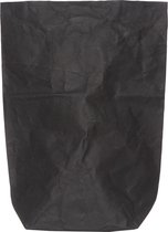 Wasbare Papieren Opbergmand, Maat L, Afmeting: L30xB16xH62 cm, Zwart