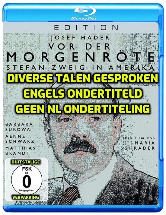 Vor der Morgenröte - Stefan Zweig in Amerika - Farewell to Europe [Blu-ray] geen NL ondertiteling