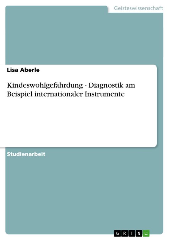 Kindeswohlgefährdung - Diagnostik am Beispiel international ... - cover