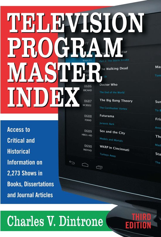 Television Program Master Index (ebook), Charles V. Dintrone ...