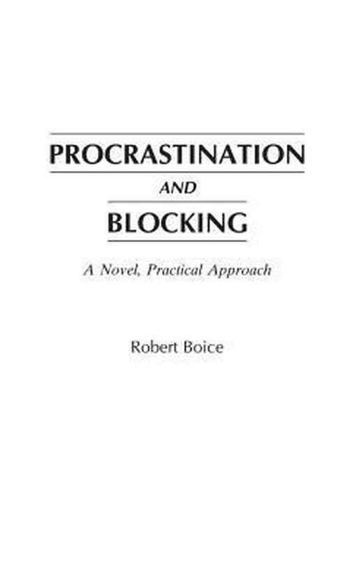Procrastination and Blocking - cover