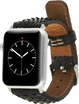 Bomonti Leather Leren bandje - Apple Watch Series 1/2/3 (38mm) - Zwart