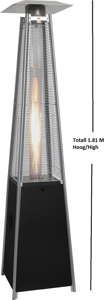 JustFire Gas Piramide Heater - Zwart - 1.9m - 11kw | bol.com