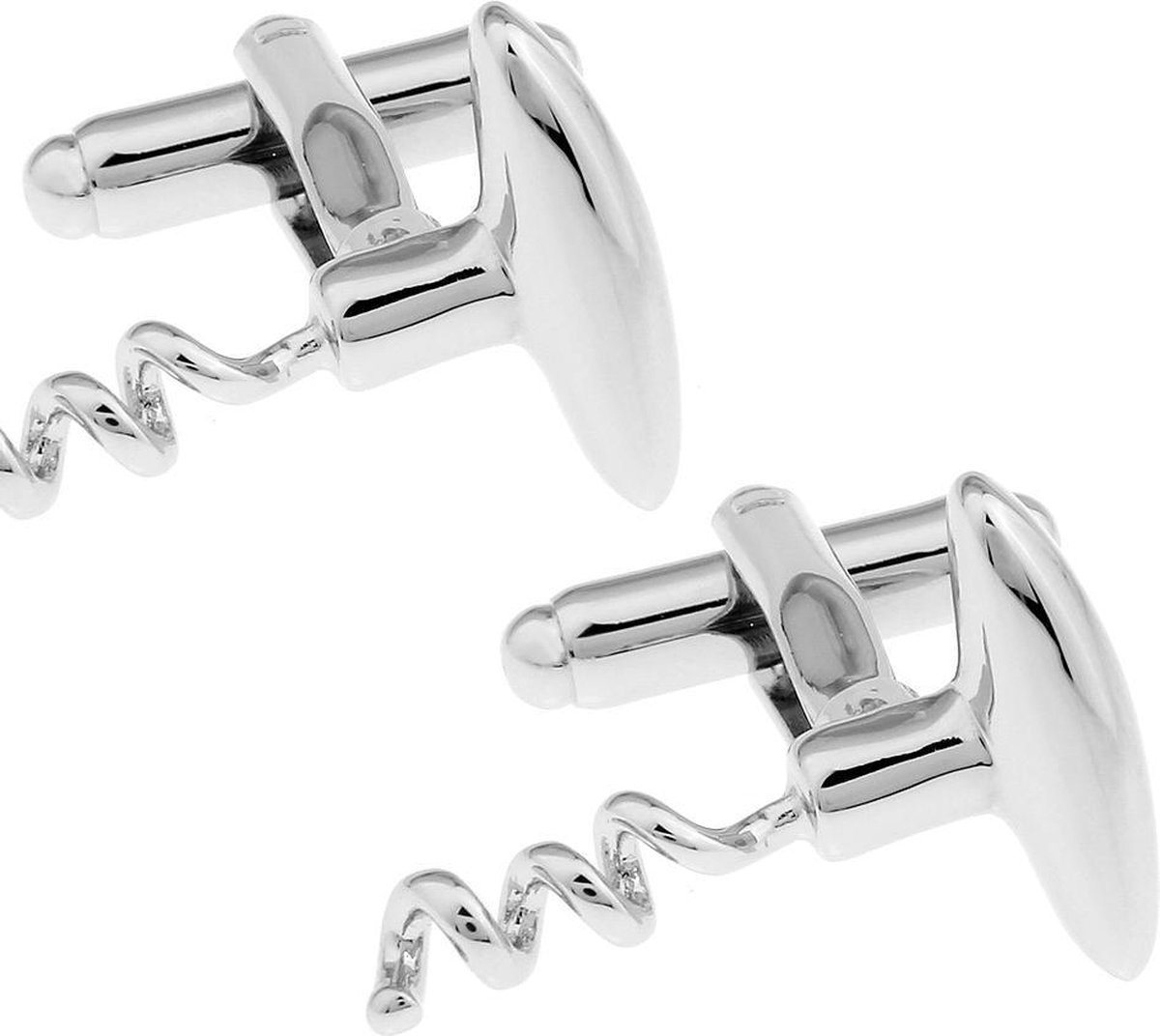 Amanto Manchetknopen Arwa - 316L Staal - Kurkentrekker - 15x20mm