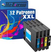 PlatinumSerie 12x inkt cartridge alternatief voor RICOH GC-31 GC31