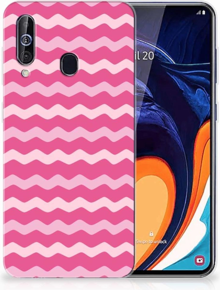 Samsung Galaxy A60 TPU bumper Waves Pink