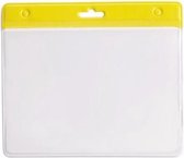 10 badgehouders geel 11,5 x 9,5 cm