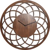 NeXtime Big Dreamcatcher - Horloge - Mouvement silencieux - Grand - Rond - Bois - Ø 60 cm - Marron