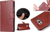 Samsung Galaxy S8 Plus / S8+ - Leren Portemonnee Hoesje Bruin - Lederen Wallet Case TPU - Book Case - Flip Cover - Klap - 360 beschermend Telefoonhoesje