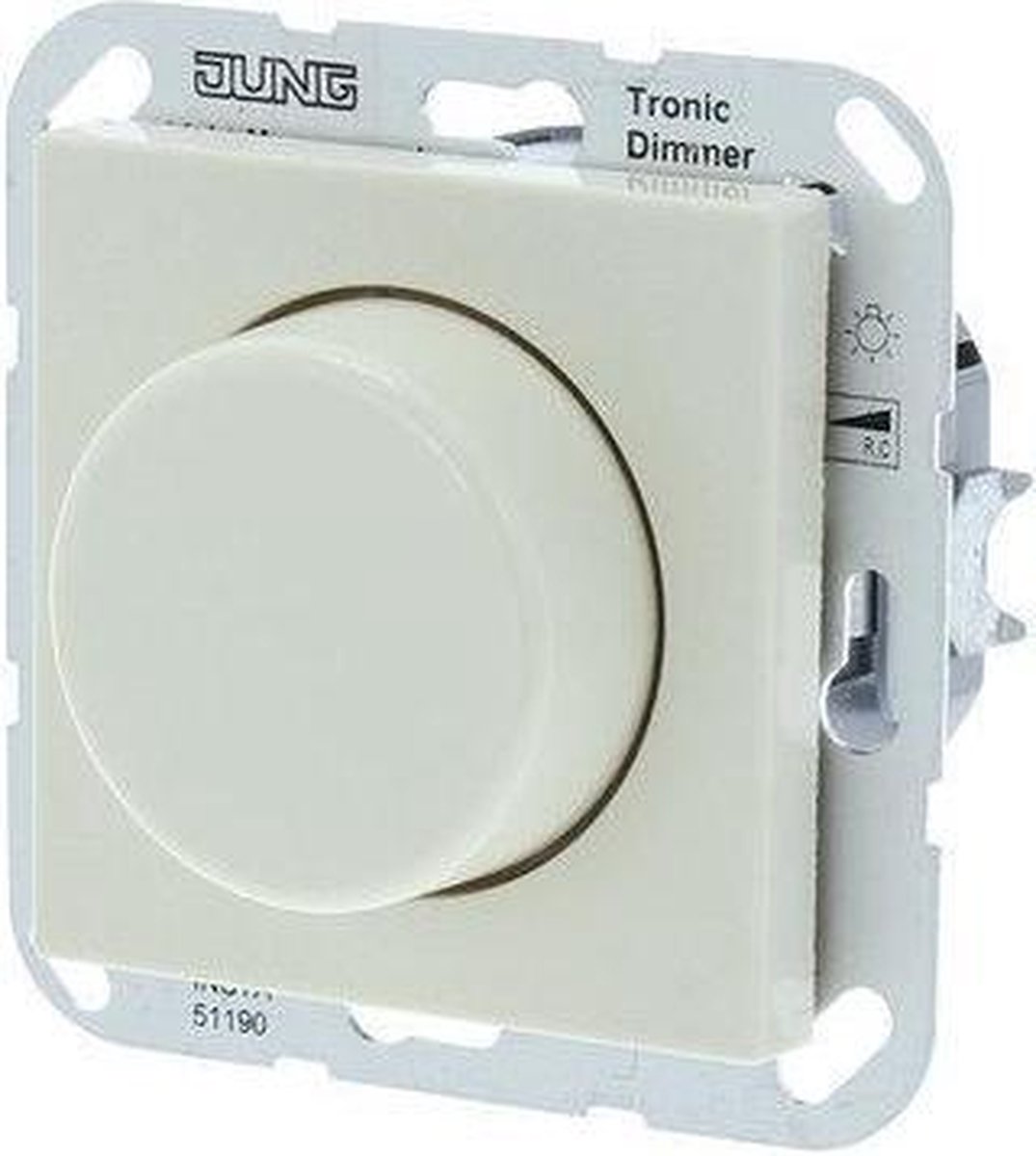 Jung AS500 Inbouw Dimmer Tot 360W Tronic Drukwissel Crème
