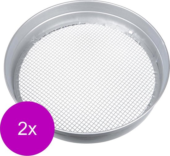 Nature Tuinzeef Mazen 6mm - Klim-En Geleide Artikel - 2 x Ø37 cm Zilver