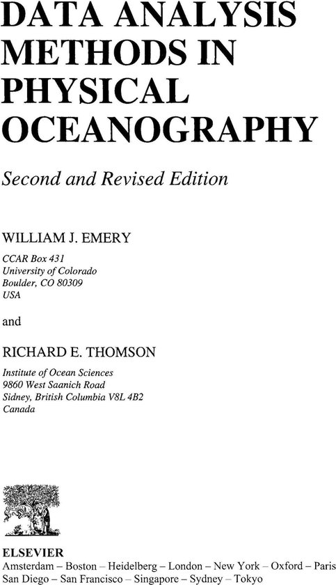 data analysis methods in physical oceanography emery pdf data analysis methods in physical oceanography emery pdf