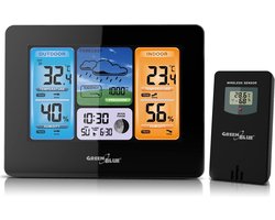 Draadloos weerstation met DCF-systeem - GreenBlue GB526