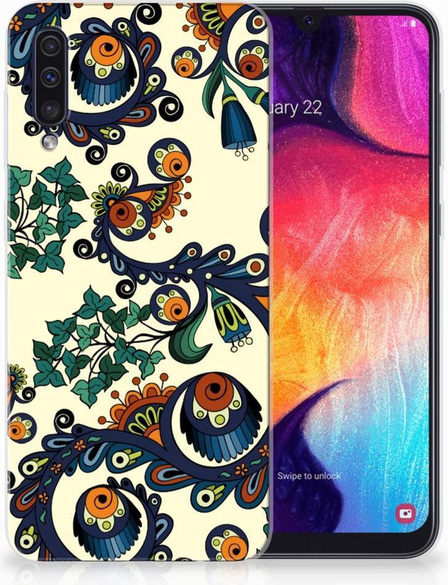 Siliconen Hoesje Samsung Galaxy A50 Barok Flower