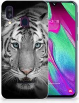 Coque Téléphone pour Samsung Galaxy A40 Coque de Protection Tigre