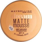 Maybelline Foundation Dream Matte Mousse 51 Caramel Beige