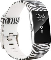 Siliconen bandje - Fitbit Charge 2 - zebra color - Small