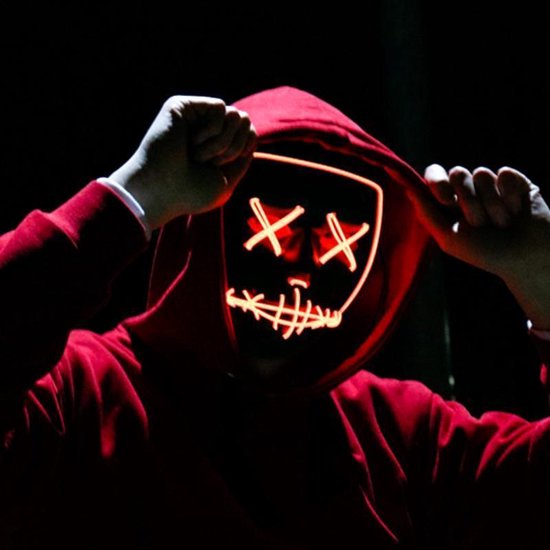 The Purge Masker, Halloween, Carnaval, LED verlicht, diverse kleuren |  bol.com