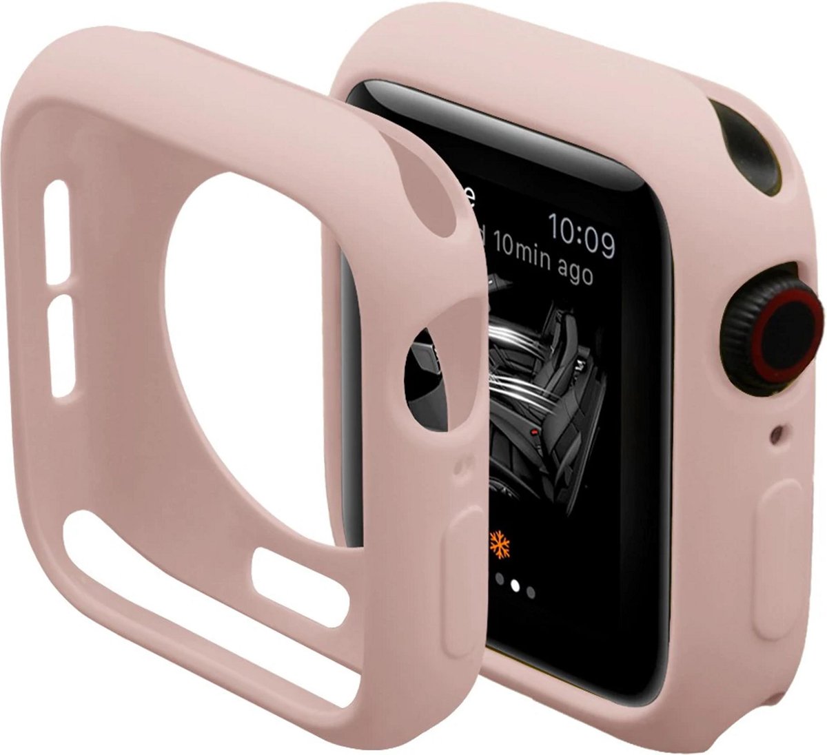 KELERINO. Case geschikt voor Apple Watch 38mm - Bescherm hoesje - Roze