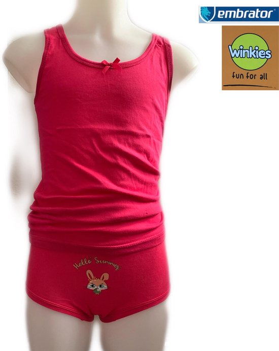 Ensemble de sous-vêtements filles Embrator Hello Summer fuchsia taille 98/104