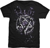 Him Heren Tshirt -M- Crows Zwart