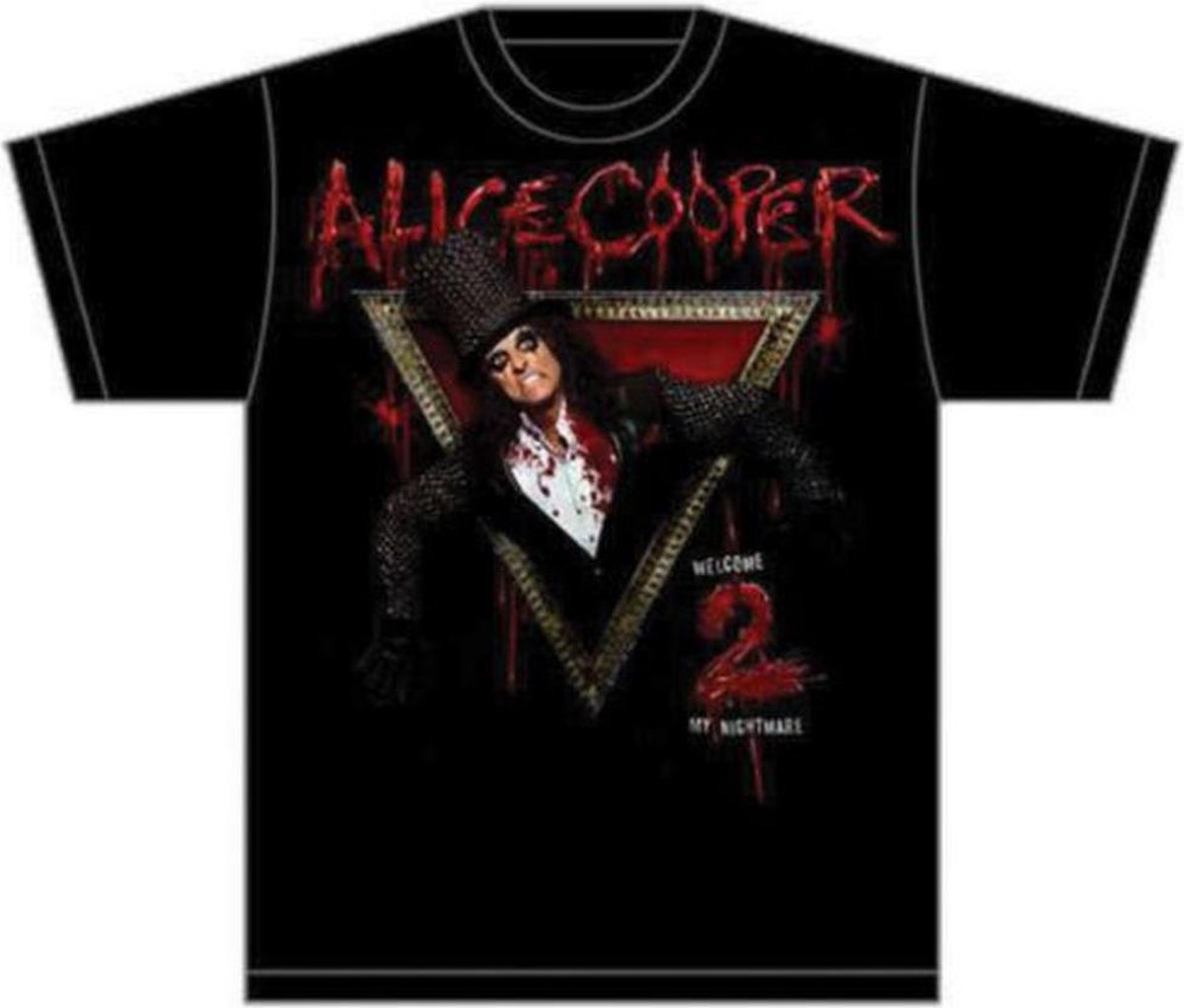 Alice Cooper - Welcome To My Nightmare Heren T-shirt - L - Zwart - Rock Off