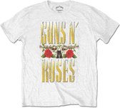 Guns n Roses Heren Tshirt -L- Big Guns Wit