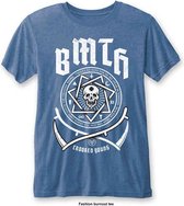 Bring Me The Horizon Heren Tshirt -M- Crooked Young Blauw