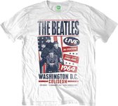 The Beatles Heren Tshirt -L- Coliseum Poster Wit