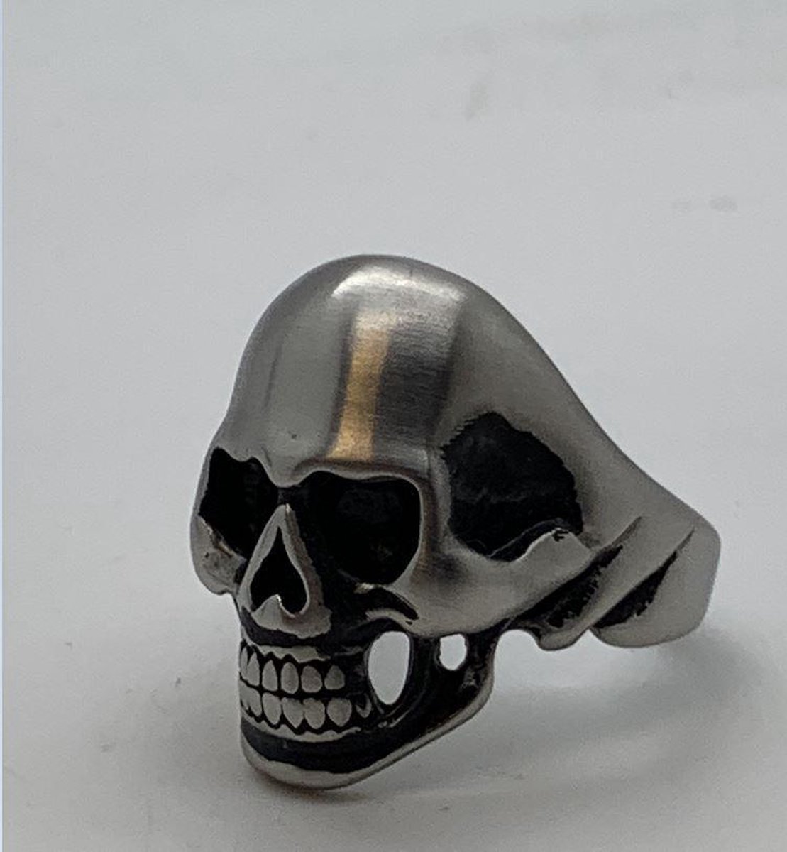 Skull ring, stainless steel, MAT