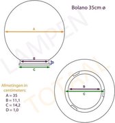 Globelamp Bolano 56cm. staand