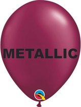 Ballonnen Metallic Burgundy 30 cm 25 stuks