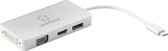 TV, monitor Adapter Adapter [1x USB-C stekker - 1x HDMI-bus, DisplayPort bus, DVI-bus 24+5-polig, VGA-bus] Zilver Vergulde steekcontacten Renkforce