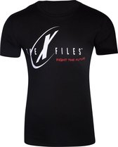 The XFiles Heren Tshirt -2XL- Logo Zwart