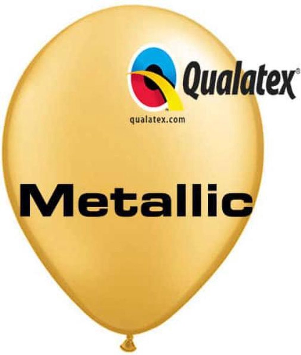Afbeelding van product Qualatex  Ballonnen Pearl Goud 45 cm 50 stuks