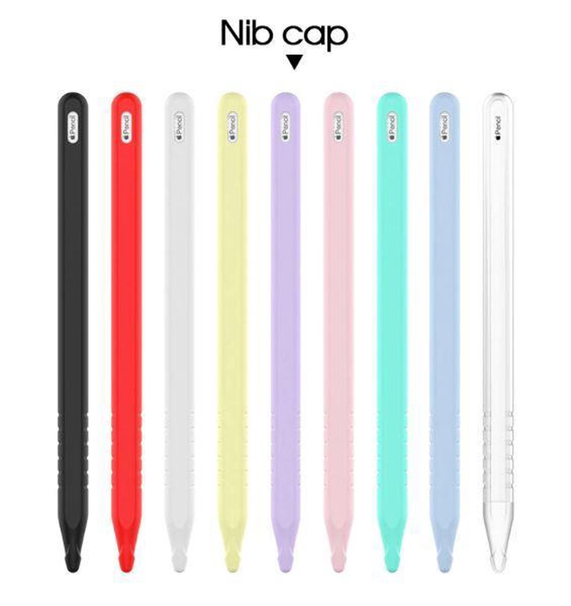AHASTYLE Duotone Coque de Protection en Silicone pour Apple Pencil 2nd génération Apple iPad Pro 11/12.9 Pouces 2018 Noir/Rouge 2018 