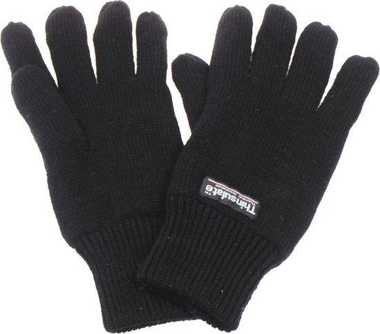 Ongeëvenaard Steen Rechtsaf Gebreide handschoenen, zwart, 3M ™ Thinsulate ™ -isolatie | bol.com
