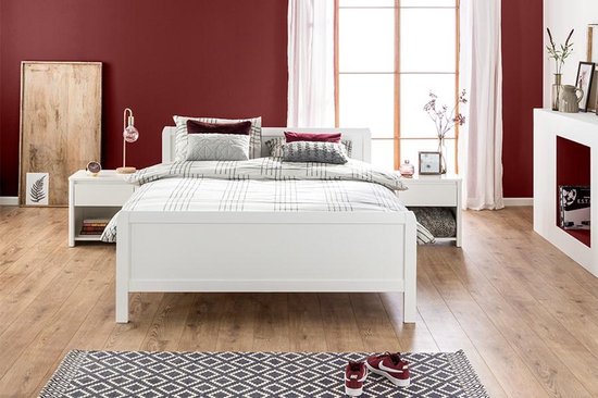 Beddenreus Bari Compleet Bed Polyether Matras en - 160x210 cm - Wit | bol.com