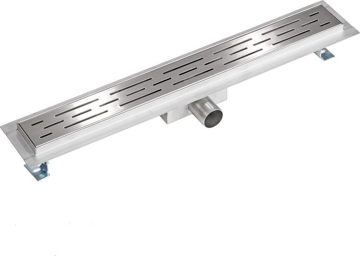 Creavit Aloni RVS douchegoot flens met uitneembaar sifon 60cm