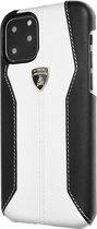 Originele lederen Lamborghini Huracan-D1 case voor de iPhone 11 Pro wit
