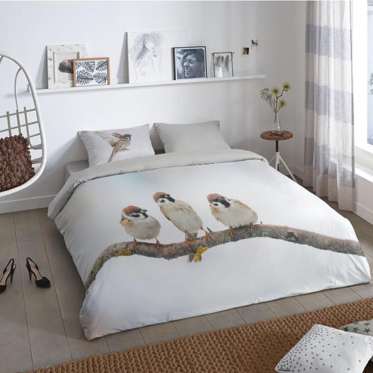 Brandmac Beddengoed eenhoorn regenboog, omkeerbaar, 100% katoen, dekbedovertrek 140 x 200 cm kussensloop 65 x 65 cm