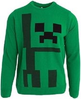 Minecraft Creeper Face Gebreide Trui Volwassene Unisex -L