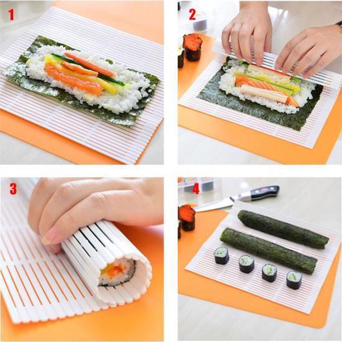 Handige Sushi Rolmat Wit - Sushi Roller - Sushimaker - Matje | bol.com