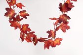 Herfst bladeren slinger 1,5m | Herfstdecoratie Esdoorn Bladeren | herfstbladeren | gekleurde nep bladeren | kleur blad geel oranje rood | herfstkleuren kunstbladeren | kunstmatige decoratie h