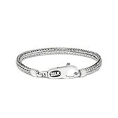 SILK Jewellery - Zilveren Armband - Alpha - 332.17 - Maat 17