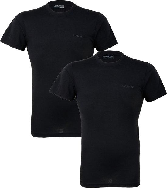 Campri Thermoshirt korte mouw (2-Pack) - Sportshirt - Heren - Zwart